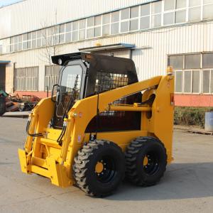 China Wheel Small Skid Steer Mini Loader With Bucket supplier