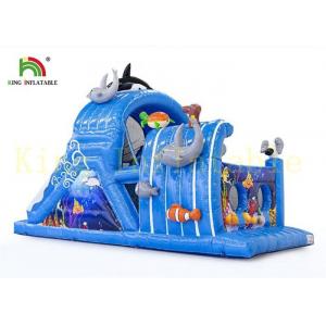 Colorful Sea World Kids Indoor Toys Inflatable Obstacle Course with Fire Retardant PVC Materials