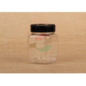 China Square Plastic Jar PET Material Screw Cap Spice Packing Transparent Plastic Jars supplier