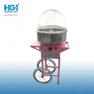 China Manual Gas Cotton Candy Floss Machine Commercial With Cart supplier