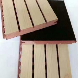 China Eco Friendly Mdf Acoustic Soundproofing Panels / Grooved Wood Panel supplier
