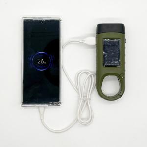 China USB 4W LED Solar Light Portable Hand Cranked Flashlight Emergency Power Bank wholesale
