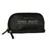 High Quality Black Small Double Zipper Makeup Brush Bag Travel Toiletry Holder