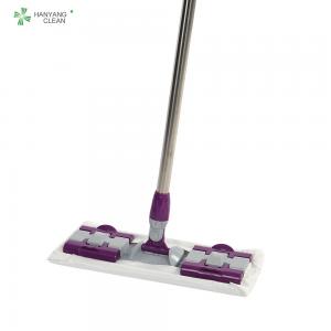 Anti Static Industrial Floor Mop 110cm Handle Length With Stainless Steel Pole Material