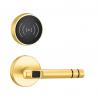 INTERTEK Plated Gold Zinc Alloy Electronic Door Lock With Card / Key Open Ways