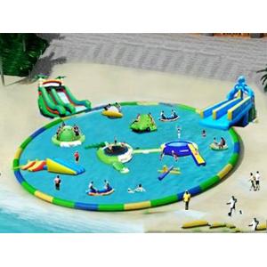 China Commercial Inflatable Water Park / Pool With Slide for rental supplier