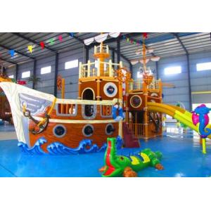 Water Park Play Equipment / Outdoor Amusement Park Pirate Small Water Slide