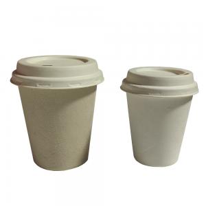 Disposable Sugarcane Bagasse Cups , 2oz 4oz Biodegradable Drinking Cups With Lid
