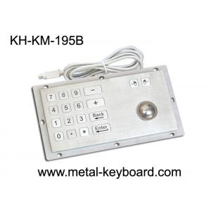 China トラックボールが付いているアクセスのキオスクのデジタル ステンレス鋼のキーボードに金属をかぶせて下さい wholesale