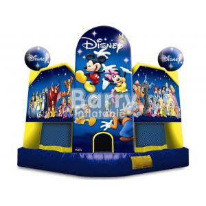 China Kids Party Cartoon Inflatable Bouncer / Inflatable Moonwalk With Different Art Panels supplier