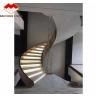 China Escalera de mármol interior del hotel con diseño curvo en espiral moderno y opción de corte a medida wholesale