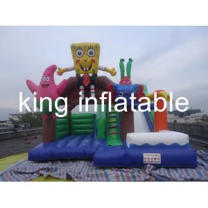 Spong Bob Inflatable Jumping Castle Commercial Inflatable Bouncers With Cartoons