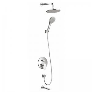 Round Shower Set Bathroom Built-in Head Shower Faucets Handshower System Easy Clean ARROW