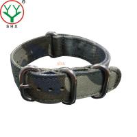 China Camouflage Canvas Zulu Strap , Canvas 20mm Watch Strap Army Style on sale