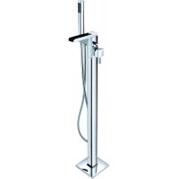 China Innovative Floor Standing Bath Shower Mixer Morden Style Chrome Finish T8450A on sale