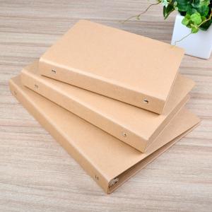 China UV Coating A6 A5 Kraft Paper File Folder With Ring Binded supplier
