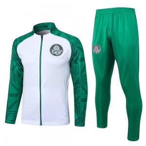 China Green White Football Training Tracksuit Training Kit Set supplier