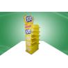 China Présentoirs jaunes de carton de position d'impression offset de CMYK avec l'étagère cinq pour la nourriture wholesale