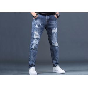 28-40 Size Ripped Skinny Mens Casual Jeans Strech Denim 100% Cotton Pants