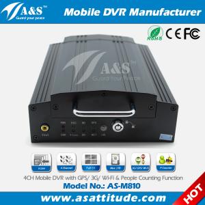 China Coche lleno DVR de D1 4CH H.264 3G con el contador de Passanger wholesale