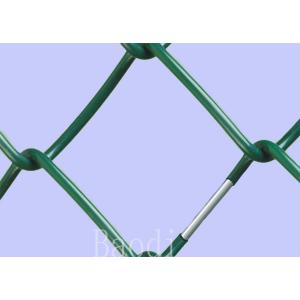 China PVC Coated Chain Link Fence Fabric Screen With Round Post / Firm Structure supplier