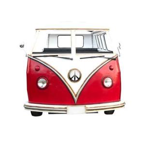 Vintage Industrial Red Blue VW Car Shape Booth Creative Furniture