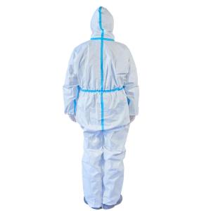 Waterproof Disposable Protective Gowns / Anti Virus Disposable Protective Suit