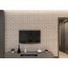 Khaki Color 3D Brick Effect Wallpaper Removable for Sitting Room , Vinyl
