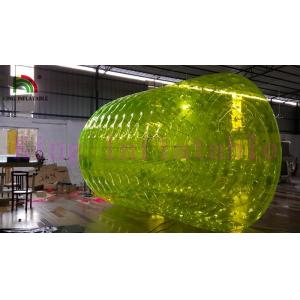 China 2.4m Dia Inflatable Water Rolling Toy For Kids Yellow PVC Inflatable Water Roller supplier