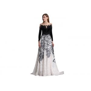China Embroidery Long Sleeve Muslim Evening Dress Sequin Ball Gowns 100% Polyester supplier