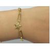 925 Sterling Silver Tiny Star Charm Bracelet with 18K Gold Plating and 12mm Star Charm