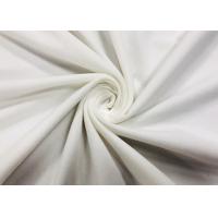 China 210GSM Weight Brushed Knit Fabric 82% Polyester Warp Knitting White Color on sale