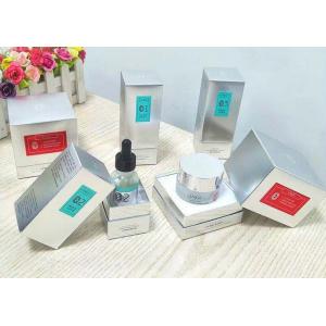 China Factory supplying customized silver paper cosmetics essence packaging boxes supplier