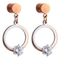China New style zircon earrings gold plated shinning hoop earrings for girls on sale