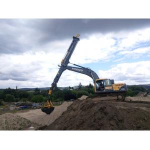 Excavator Telescopic Long Arms With Hydraulic Clamshell Bucket For Foundation