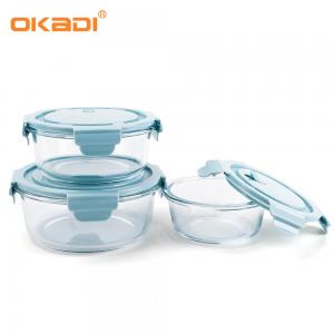 Storage Vacuum Food Container Borosilicate Glass Lunch Box Glass Vacuum Insulated Bento Box Container Outdoor