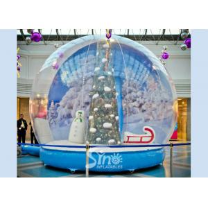 China 3 meters transparent human giant inflatable Christmas snow globe for festival shows and decoration supplier