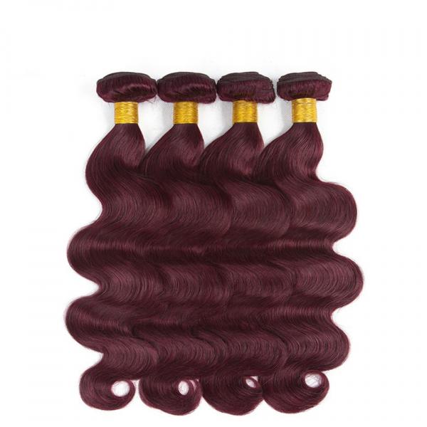 99j Color Burgundy Ombre Hair Weave Extension Body Wave Virgin Hair Bundle No