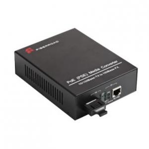 China PoE (PSE) 10/100 Base - TX To 100 Base - FX Media Converter Iron Material supplier
