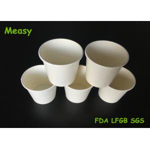 China 4 Oz 110cc printed White paper cold cups For Ice Coffee / Cola , Double PE Coated supplier