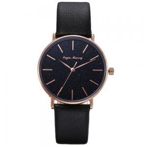 China Black 5ATM 36mm Analogue Wrist Watch 5BAR Leather Belt Watches For Ladies supplier