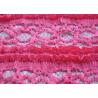 China Bout droit à crochet rose sensible de tissu de dentelle en vêtement de dames, Rétrécissement-résistant wholesale