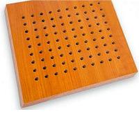 China Technology Wood Veneer Surface Acoustical Ceiling Wooden Perforated Acoustic Board on sale