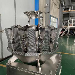 10 Heads 1.6l 2.5l Hopper Dimple Weighing Scale For Seafood Frozen Foods Multihead Weigher Packing Machine