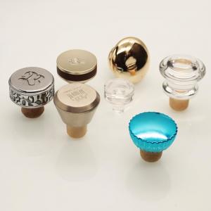 SGS Liquor Bottle Closures Glass Bottle Stopper With Synthetic Cork Natural Cork