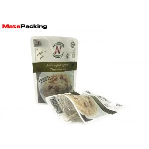 China Clear Front Transparent Stand Up Pouches High Temperature Gravure Printing 200g supplier