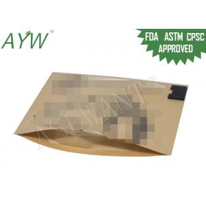 China Child Proof Zipper Bags Brown Kraft Paper Custom Design Logo supplier