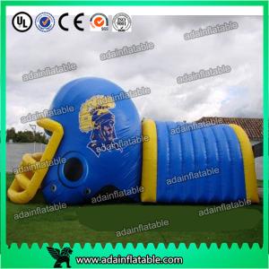 China Colorful PVC Inflatable Helmet Tunnel / Inflatable Football Helmet Tunnel supplier