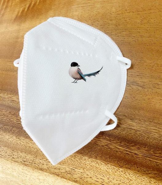 White KN95 Hypoallergenic Particulate Respirator Face Mask With Customized Patterns