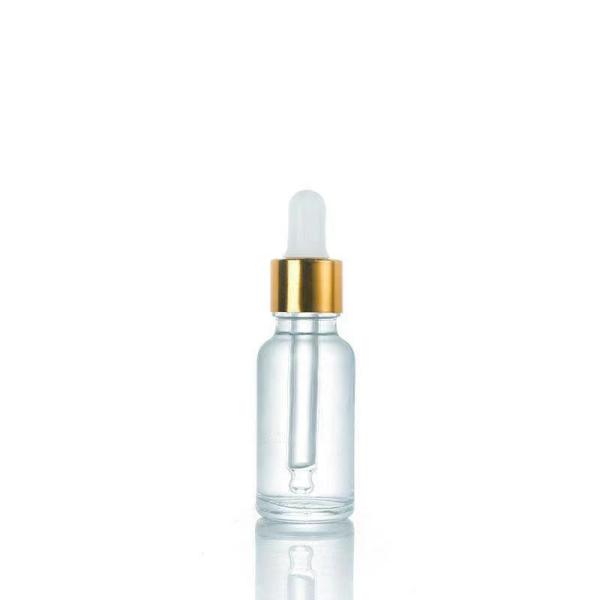 Botella de vidrio de aceite esencial de 15 ml, 30 ml y 50 ml con tapa de goteo